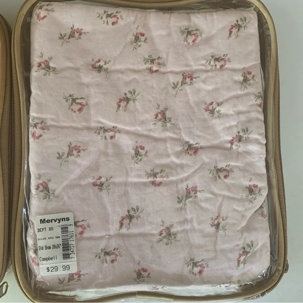 2 Packs Vintage Luxe Standard Sham Floral 2 Sham Each Pack 4 Total 100% cotton